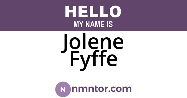 Jolene Fyffe