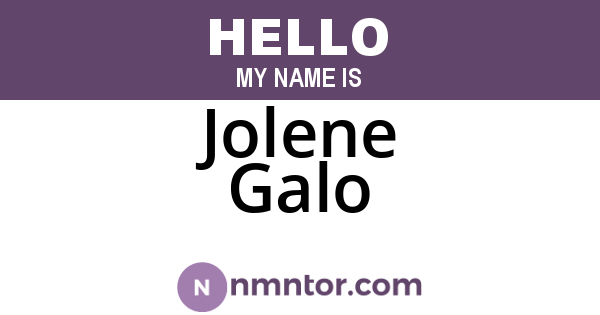 Jolene Galo