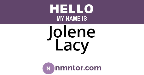 Jolene Lacy