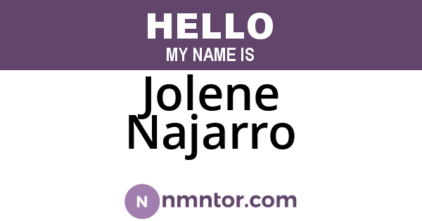 Jolene Najarro