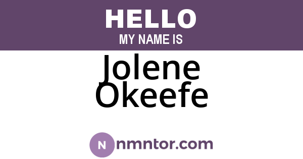 Jolene Okeefe