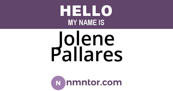 Jolene Pallares