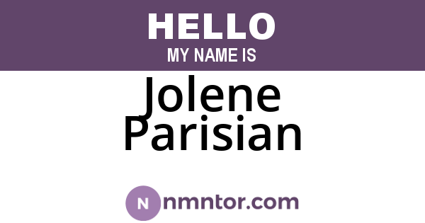 Jolene Parisian
