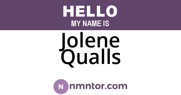 Jolene Qualls