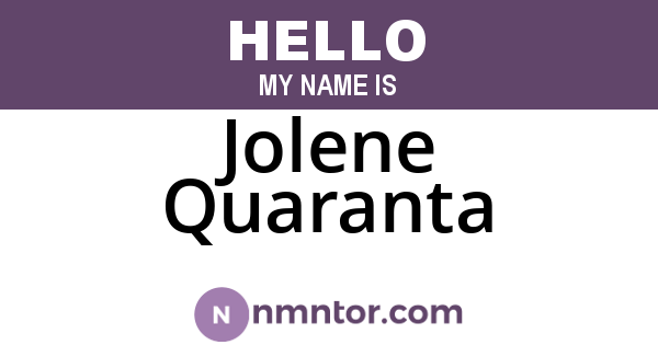 Jolene Quaranta