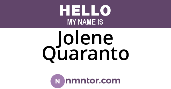 Jolene Quaranto