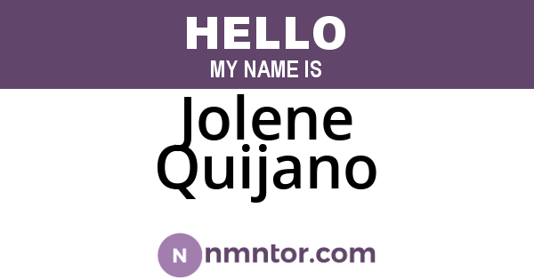 Jolene Quijano