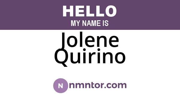 Jolene Quirino