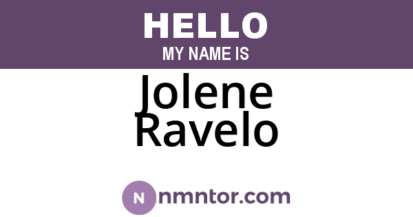 Jolene Ravelo