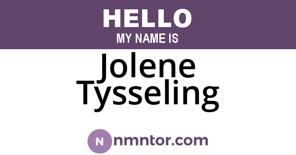 Jolene Tysseling
