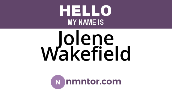 Jolene Wakefield