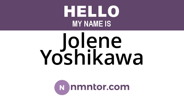 Jolene Yoshikawa