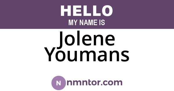 Jolene Youmans