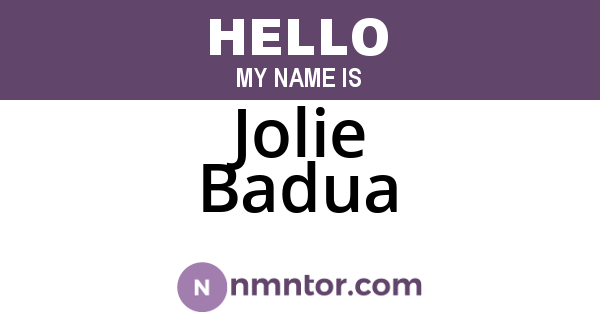 Jolie Badua