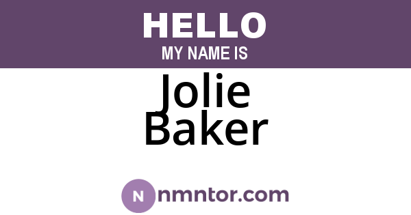 Jolie Baker