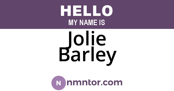 Jolie Barley