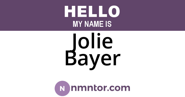 Jolie Bayer