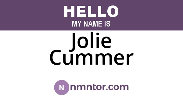 Jolie Cummer