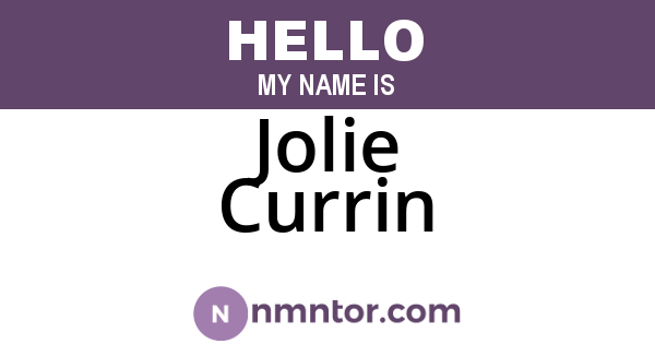 Jolie Currin