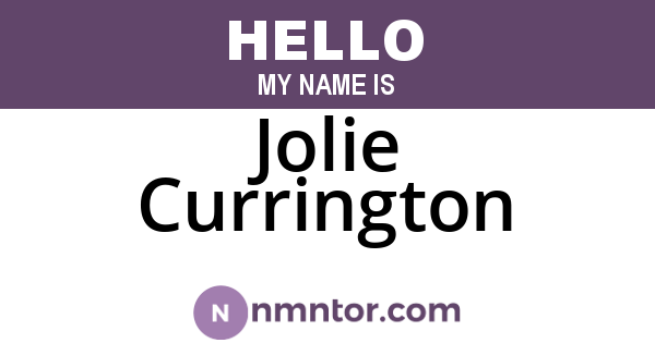 Jolie Currington