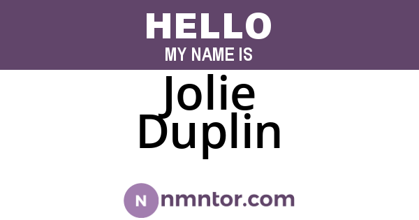 Jolie Duplin