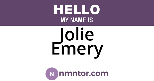 Jolie Emery