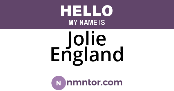 Jolie England