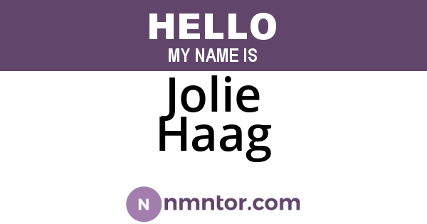 Jolie Haag