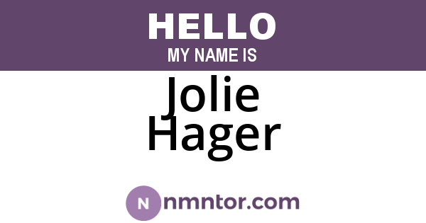 Jolie Hager