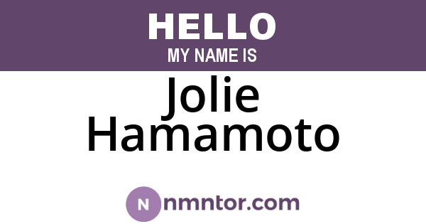 Jolie Hamamoto