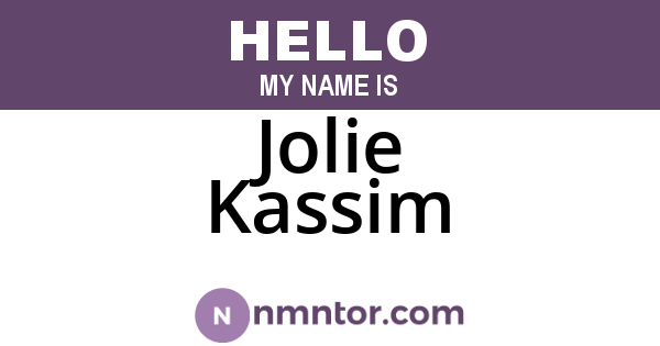 Jolie Kassim