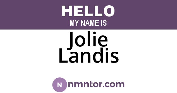 Jolie Landis