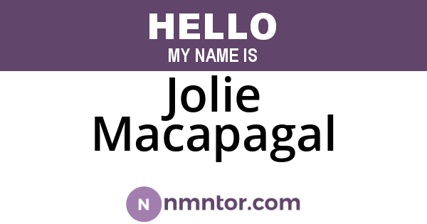 Jolie Macapagal