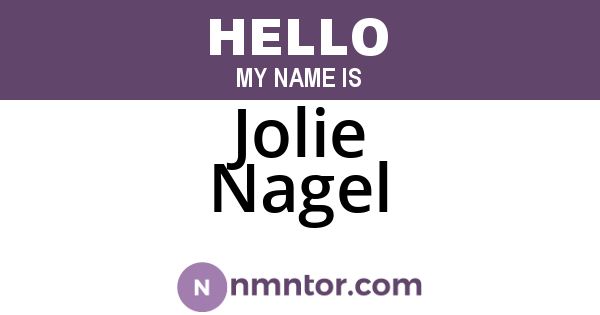 Jolie Nagel