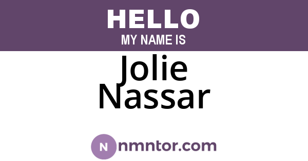 Jolie Nassar