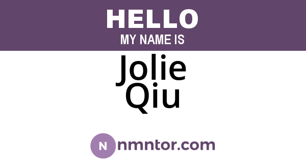 Jolie Qiu
