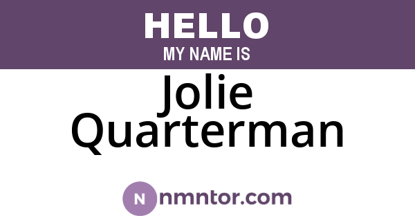 Jolie Quarterman