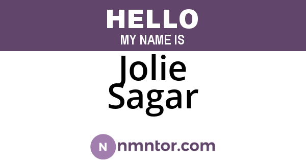 Jolie Sagar