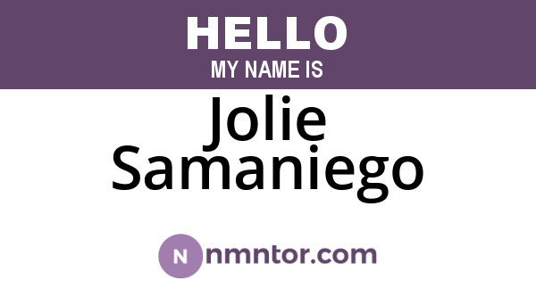 Jolie Samaniego