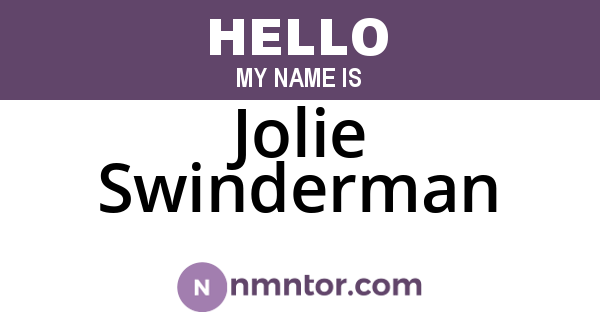 Jolie Swinderman