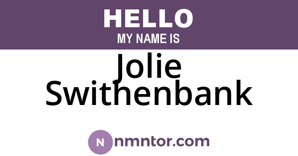 Jolie Swithenbank
