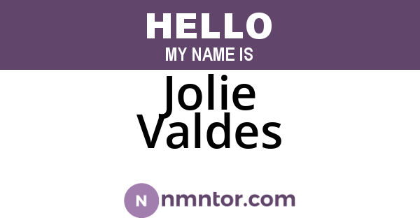 Jolie Valdes