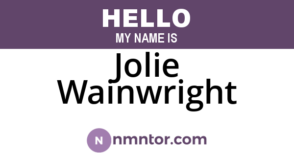 Jolie Wainwright