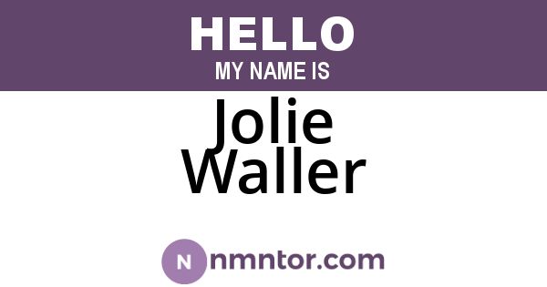 Jolie Waller