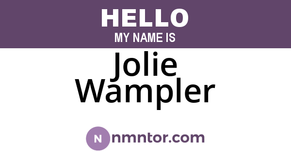 Jolie Wampler