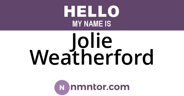 Jolie Weatherford