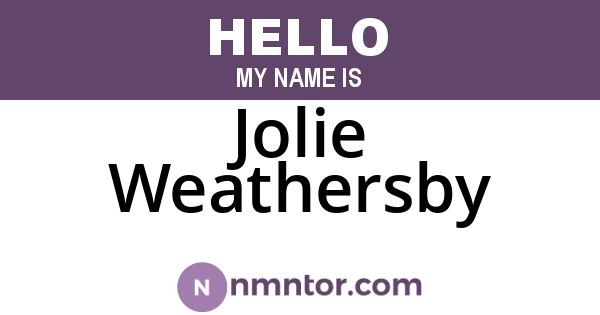 Jolie Weathersby