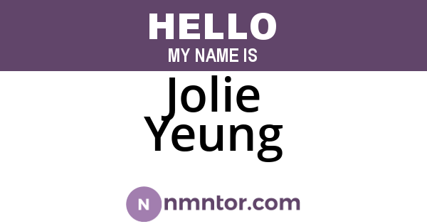 Jolie Yeung