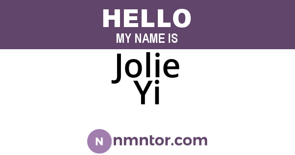 Jolie Yi