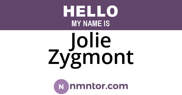 Jolie Zygmont